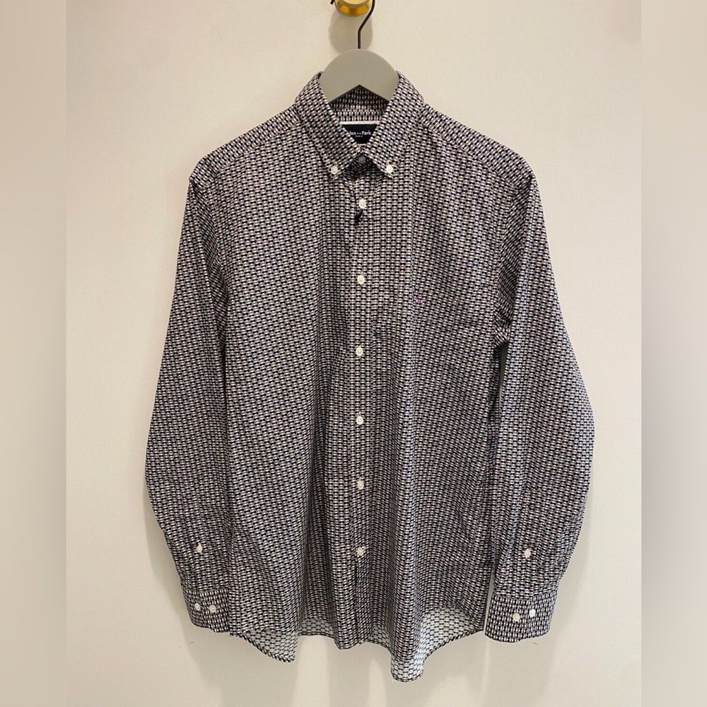 Bow-tie Print Button Up Shirt